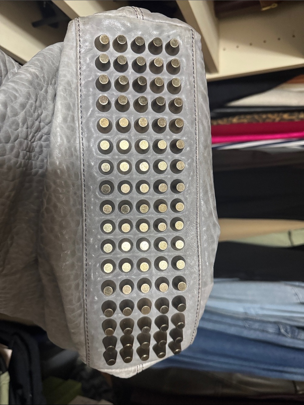Alexander Wang Pebbled Leather Shoulder Hobo in Light Gray - Picture 5 of 6